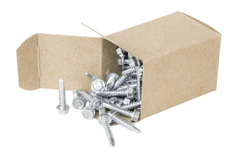 Strong-Point #12 x 1'' Hex Washer Head Self-Drilling Tek Screw Zinc Plated Steel for Attaches Sheet Metal Steel or Steel to Metal - Box of 100 - Image 3
